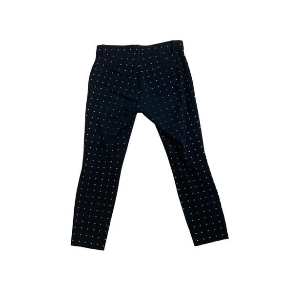 Gap Black Patterned Pants. Size 6 Skinny Ankle Fit. - Picture 2 of 5